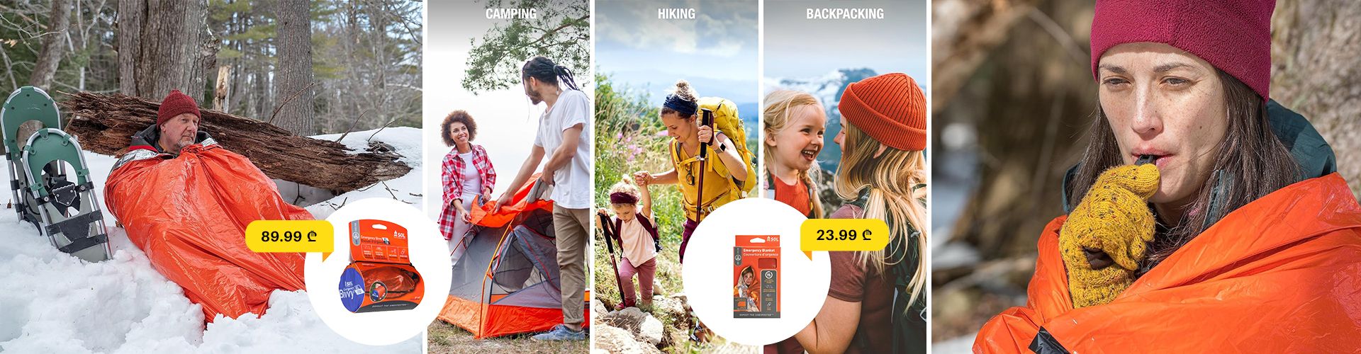 SOL Emergency Blanket and SOL Emergency Bivvy XL